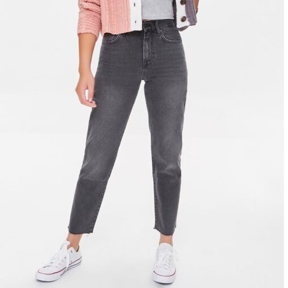 Forever 21 Premium Distressed Mom Jeans